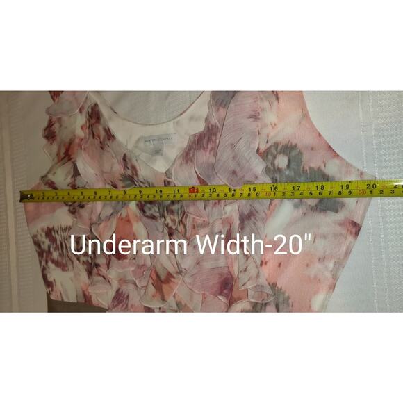 New York And Company Dress Womens LARGE Chiffon Ruffles Sleeveless Summer Classy - Picture 11 of 16